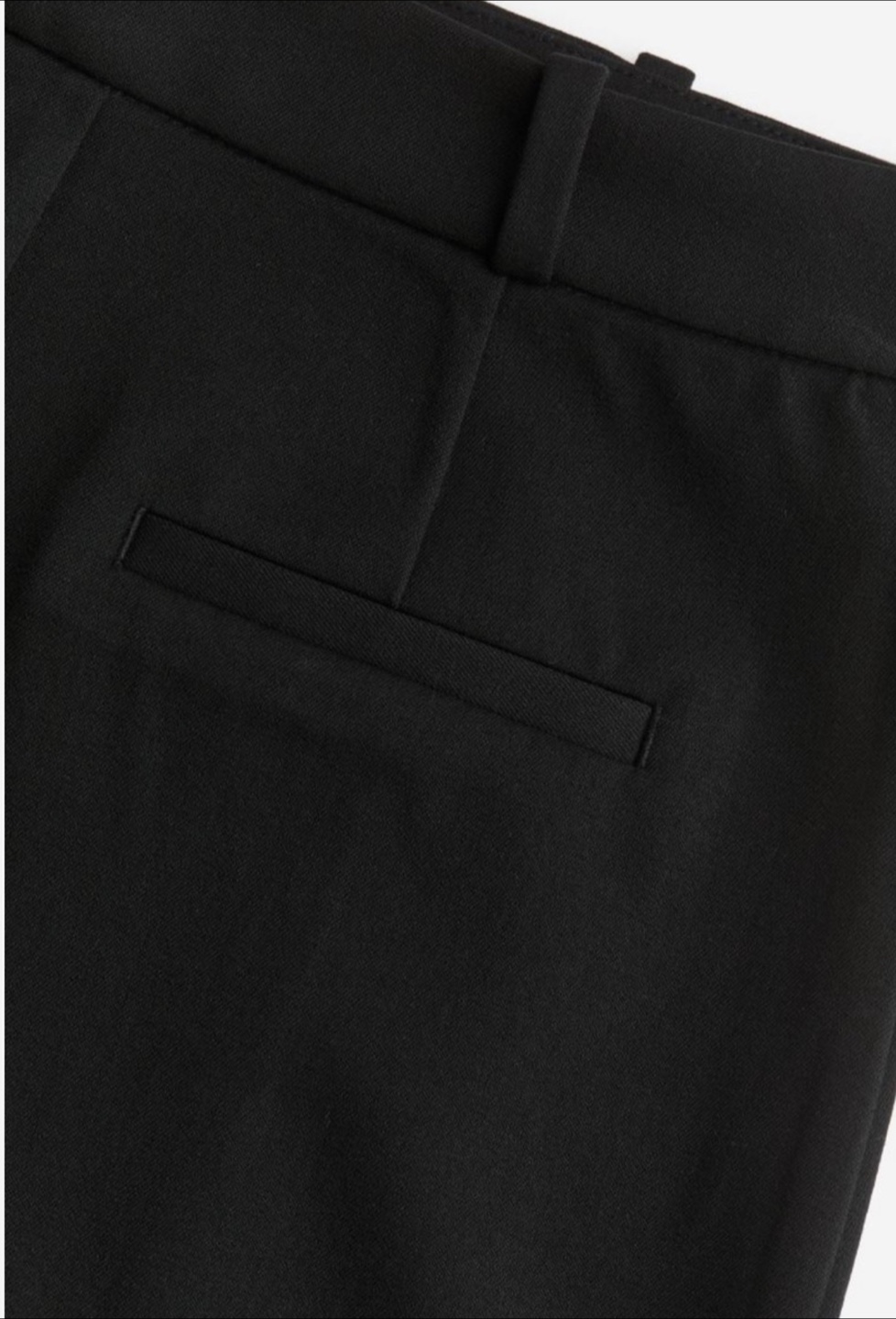 H&M new black slit-hem twill midi skirt M 38 - photo 4