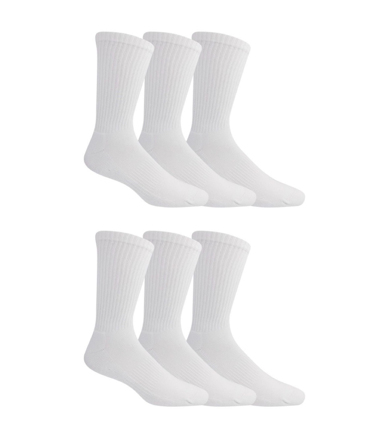 Athletic Works White Crew Socks (1~2 Pairs)
