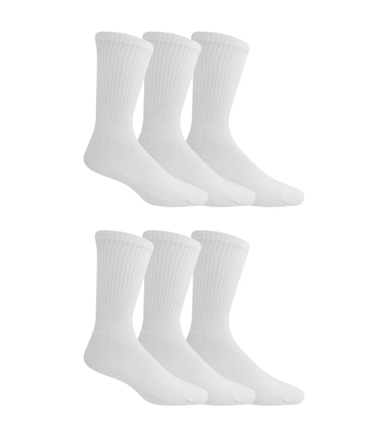 Athletic Works White Crew Socks (1~2 Pairs) thumbnail