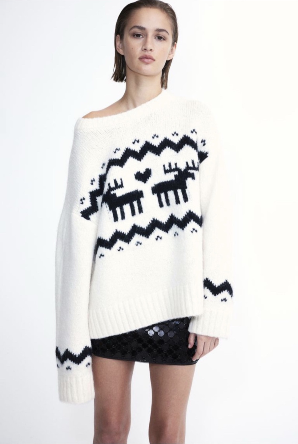 H&M jacquard-knit sweater in size M