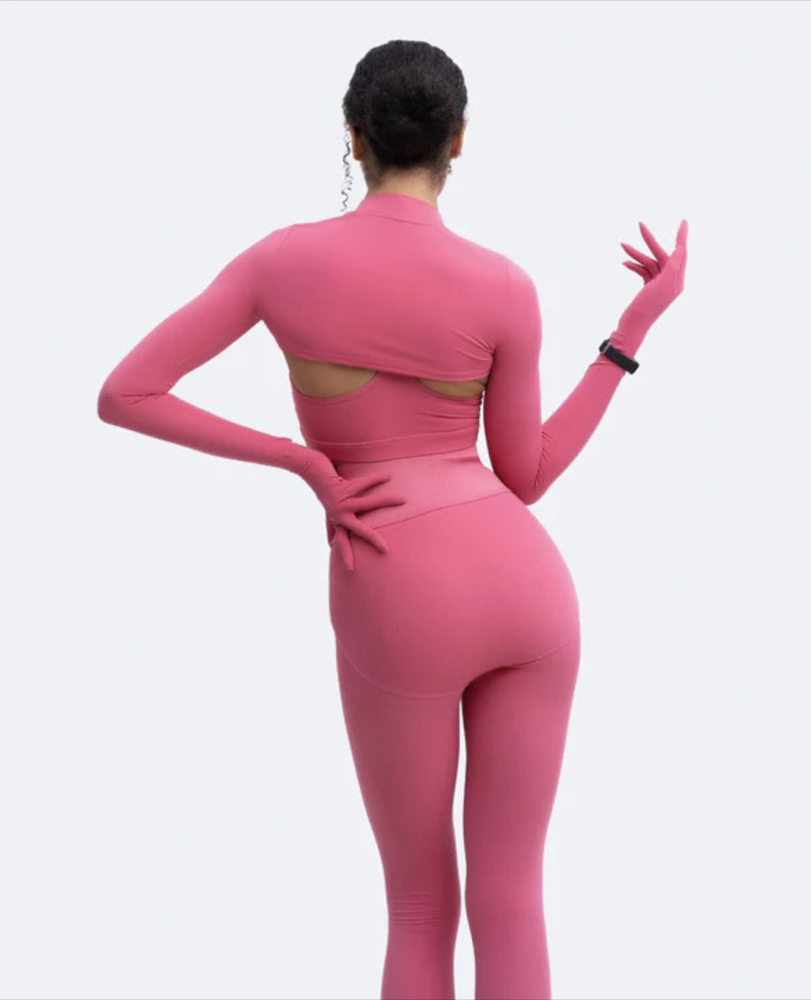 BetterMe sports bra and glove sleeve crop top in pink, S/XS - photo 2