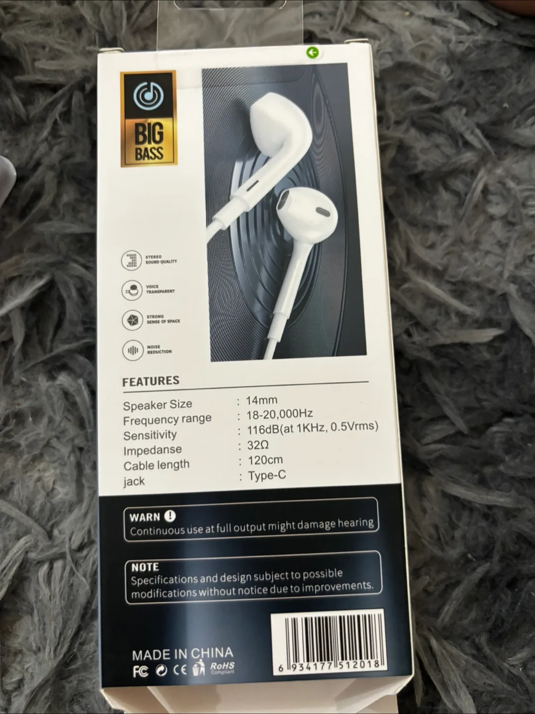 Big Bass GA-01 Type-C Earphones - New image indicator(4)