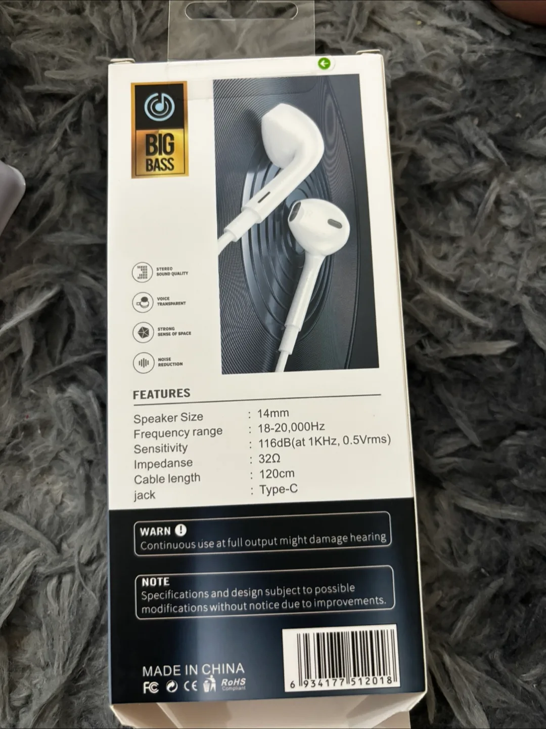 Big Bass GA-01 Type-C Earphones - New image indicator(3)