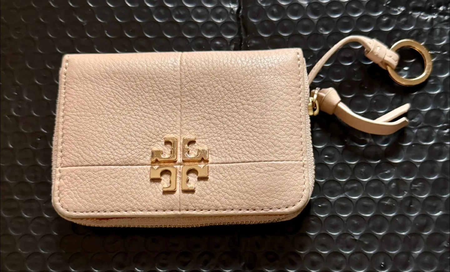 Tory Burch Beige Leather Wristlet thumbnail