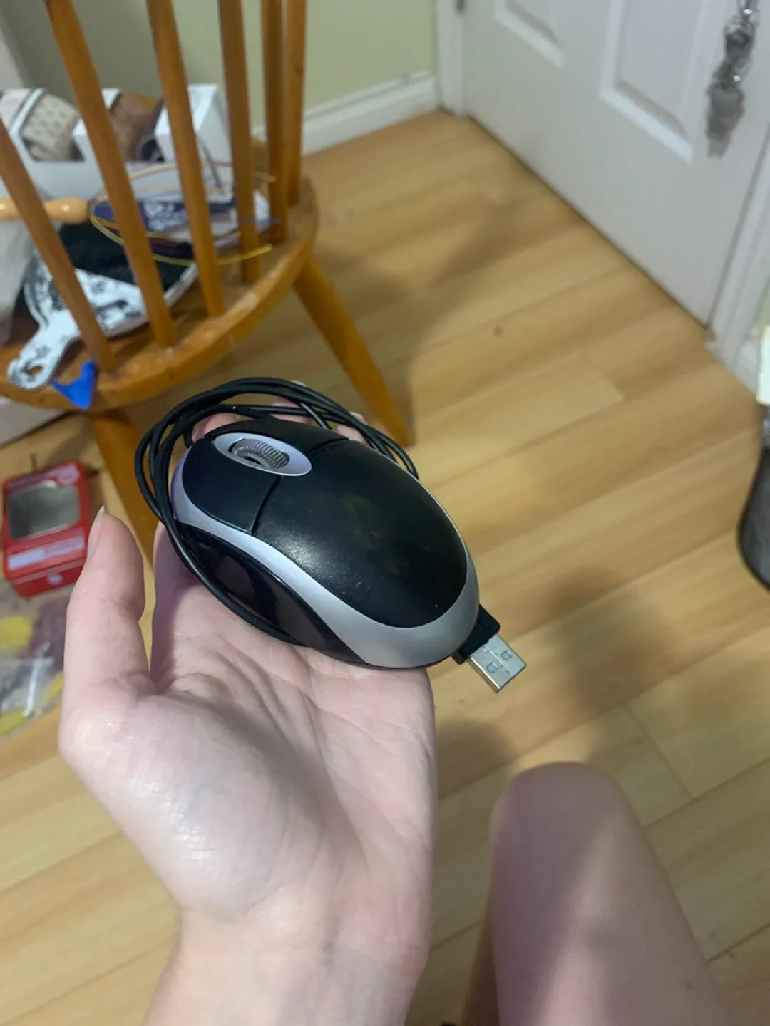 Used Computer Mouse - Black & Silver thumbnail