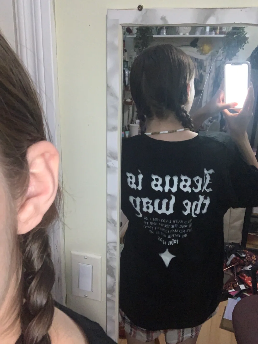 Black "Jesus is the way" T-shirt thumbnail