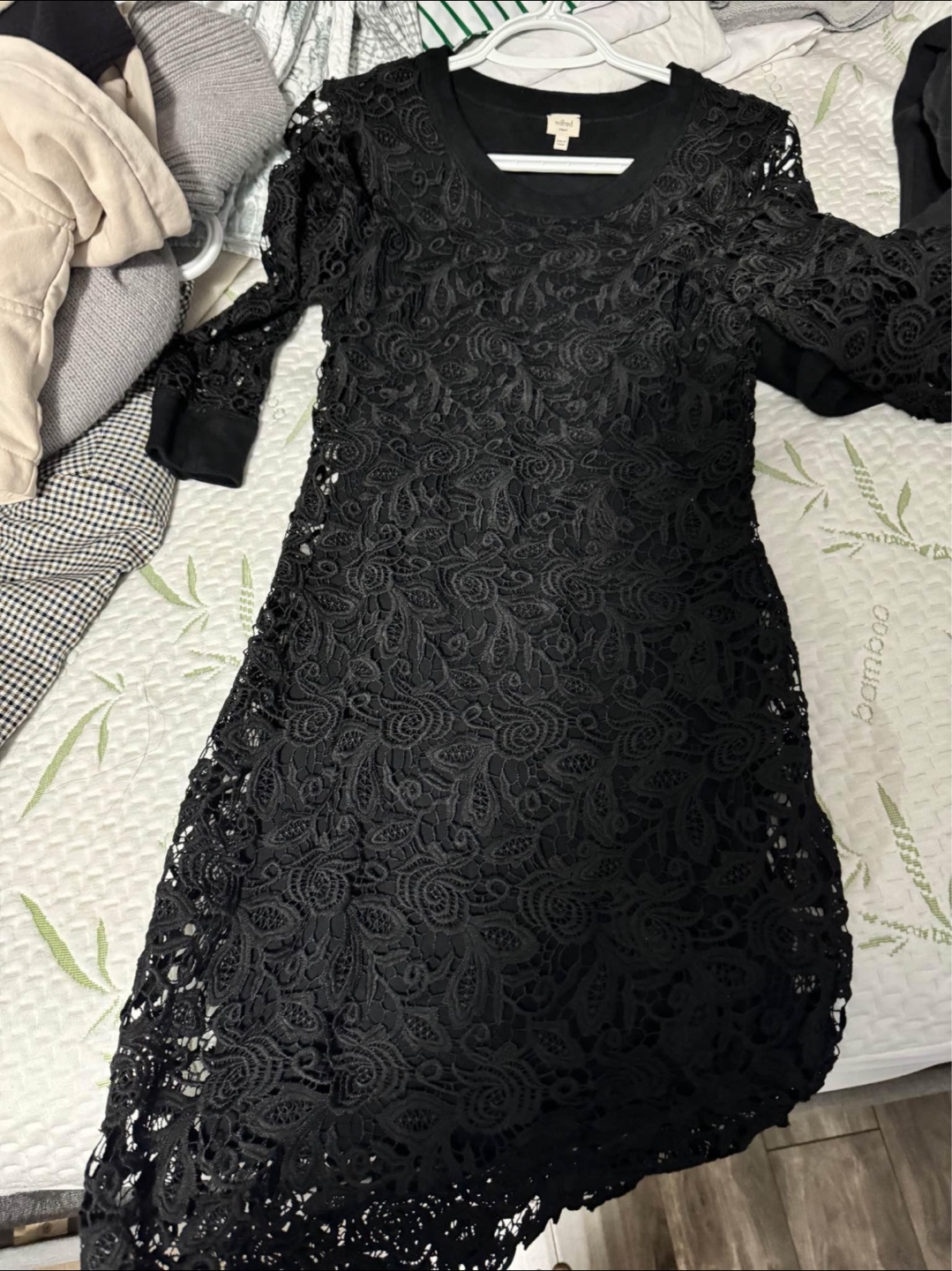 Wilfred Free Black Lace Dress