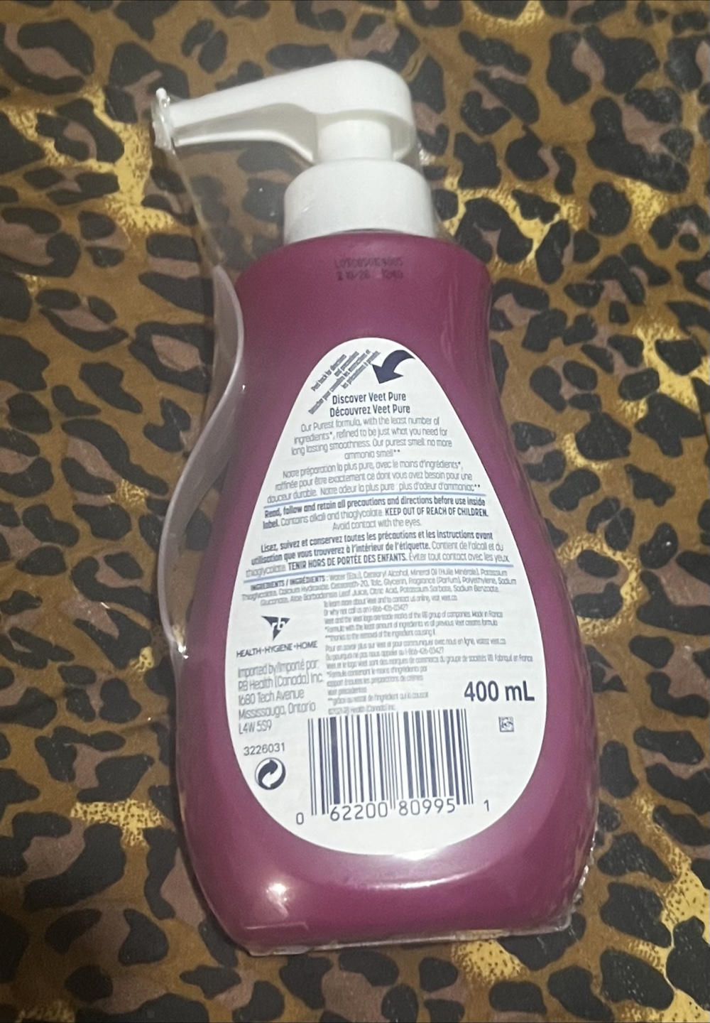 NEW Veet Pure Hair Removal Cream 400ml - photo 2