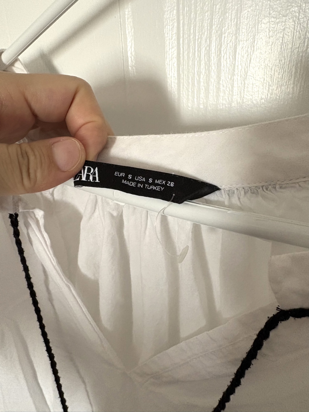 Zara White Embroidered Blouse Size S - photo 2