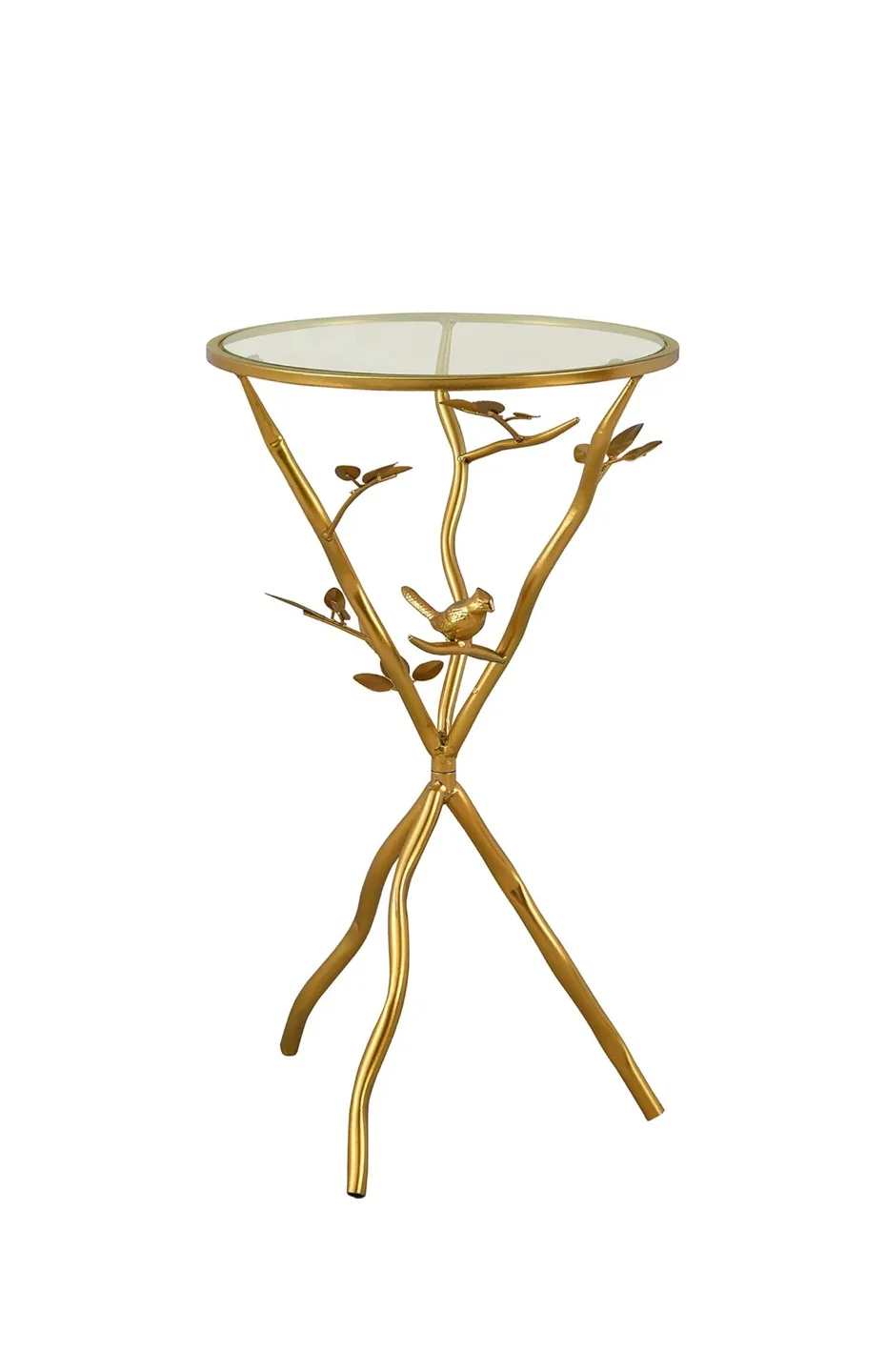 Gold Metal & Glass Accent Table thumbnail
