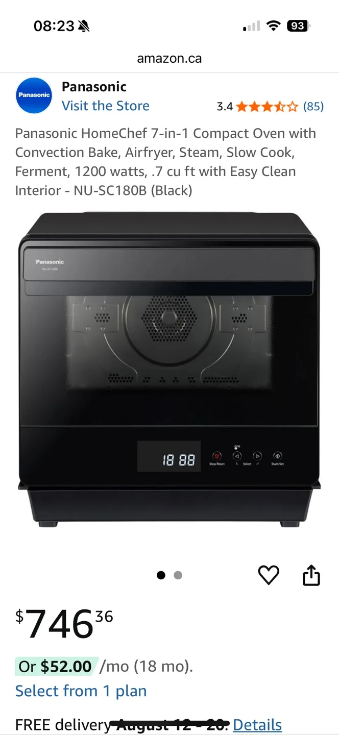 Panasonic HomeChef 7-in-1 Compact Oven NU-SC180B image indicator(2)