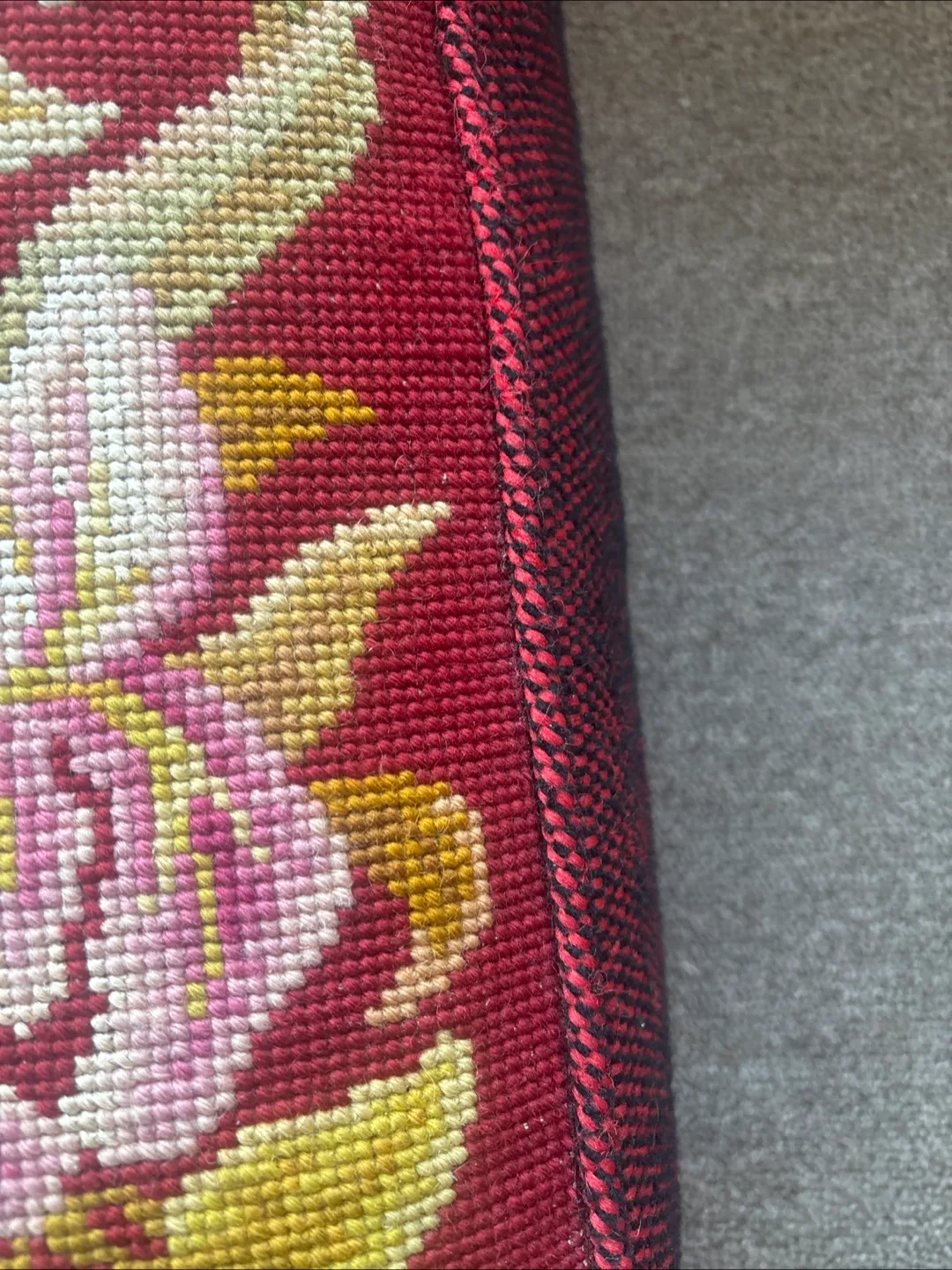 Floral Needlepoint Floor Cushion image indicator(4)