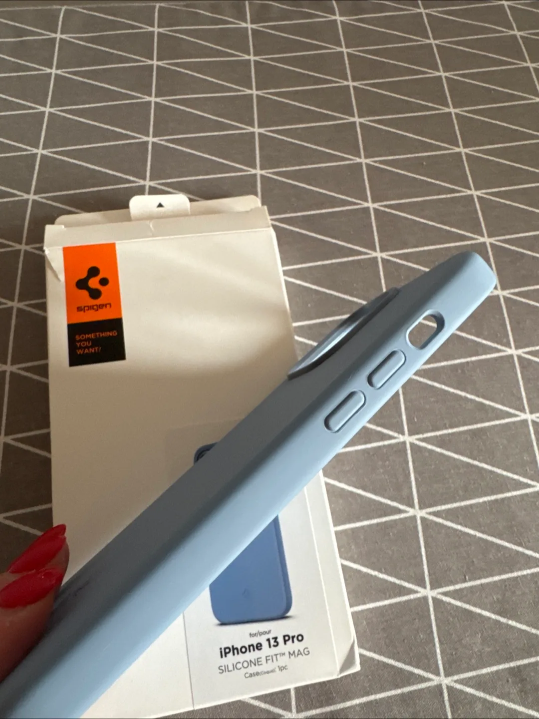 Spigen iPhone 13 Pro Silicone Fit Mag Case - Blue image indicator(3)