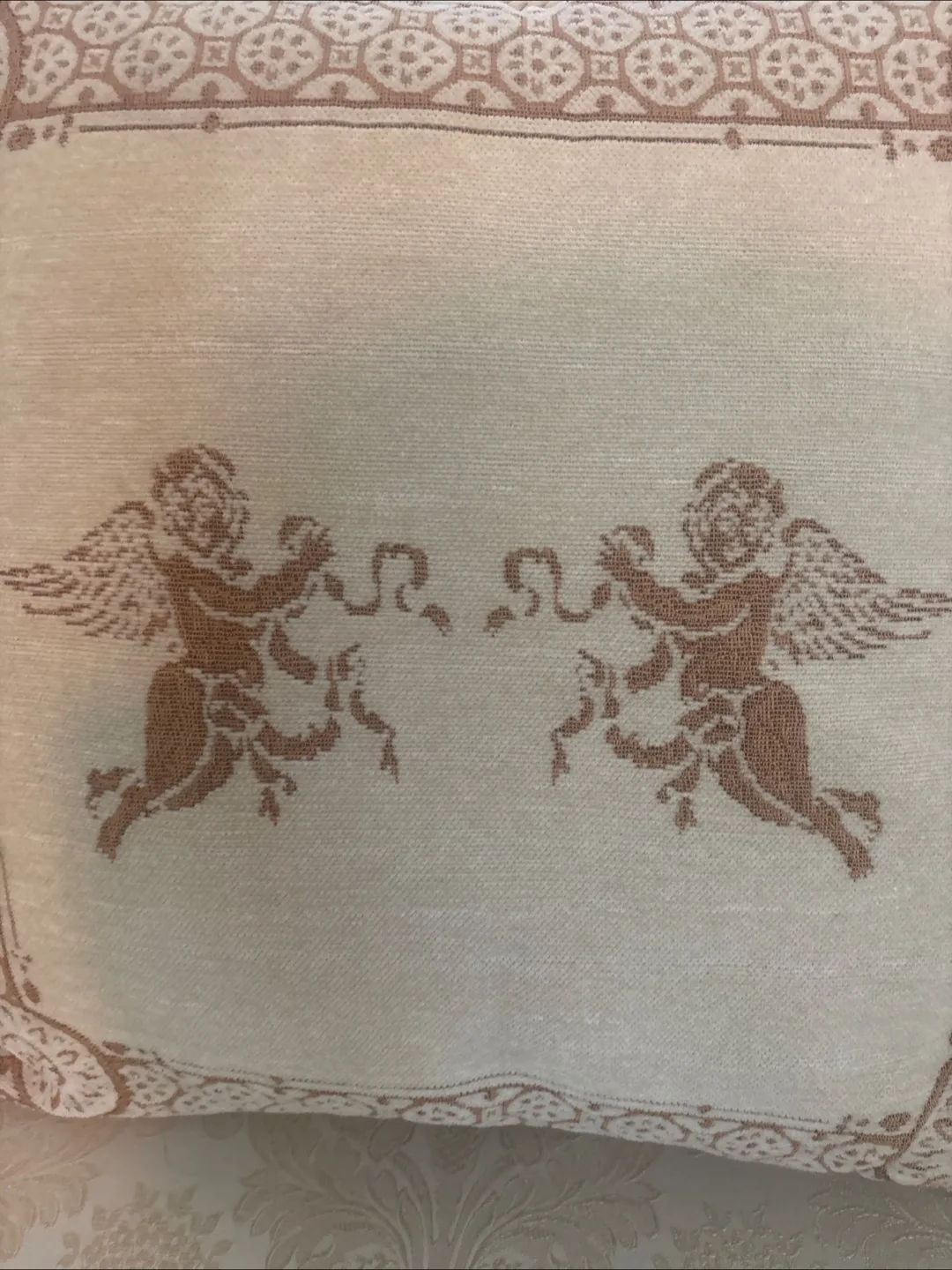 Decorative Throw Pillow with Cherub Design image indicator(2)