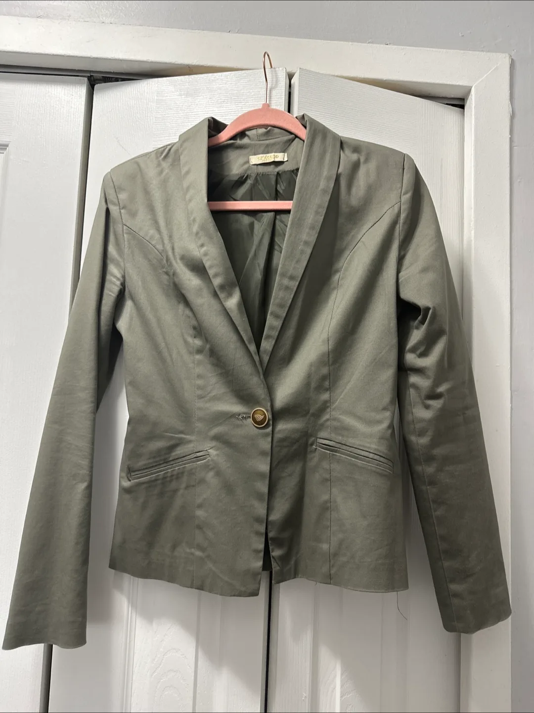 Olive Green Fitted Blazer - Size Small thumbnail