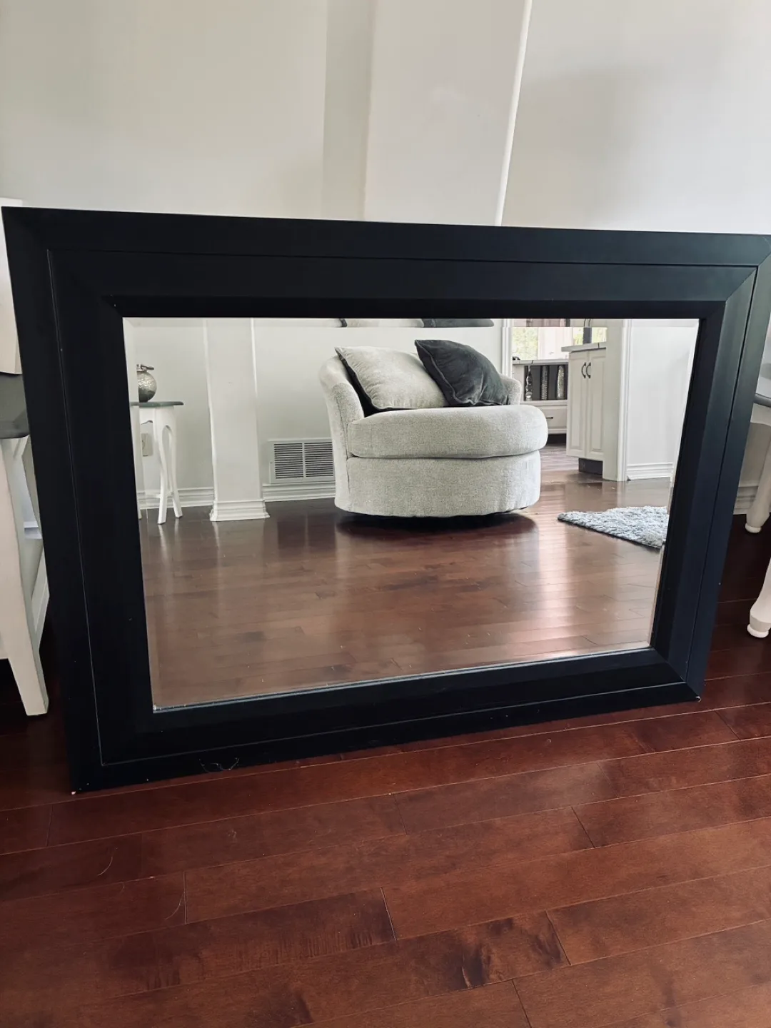 Gorgeous espresso 47”x 35” large mirror thumbnail