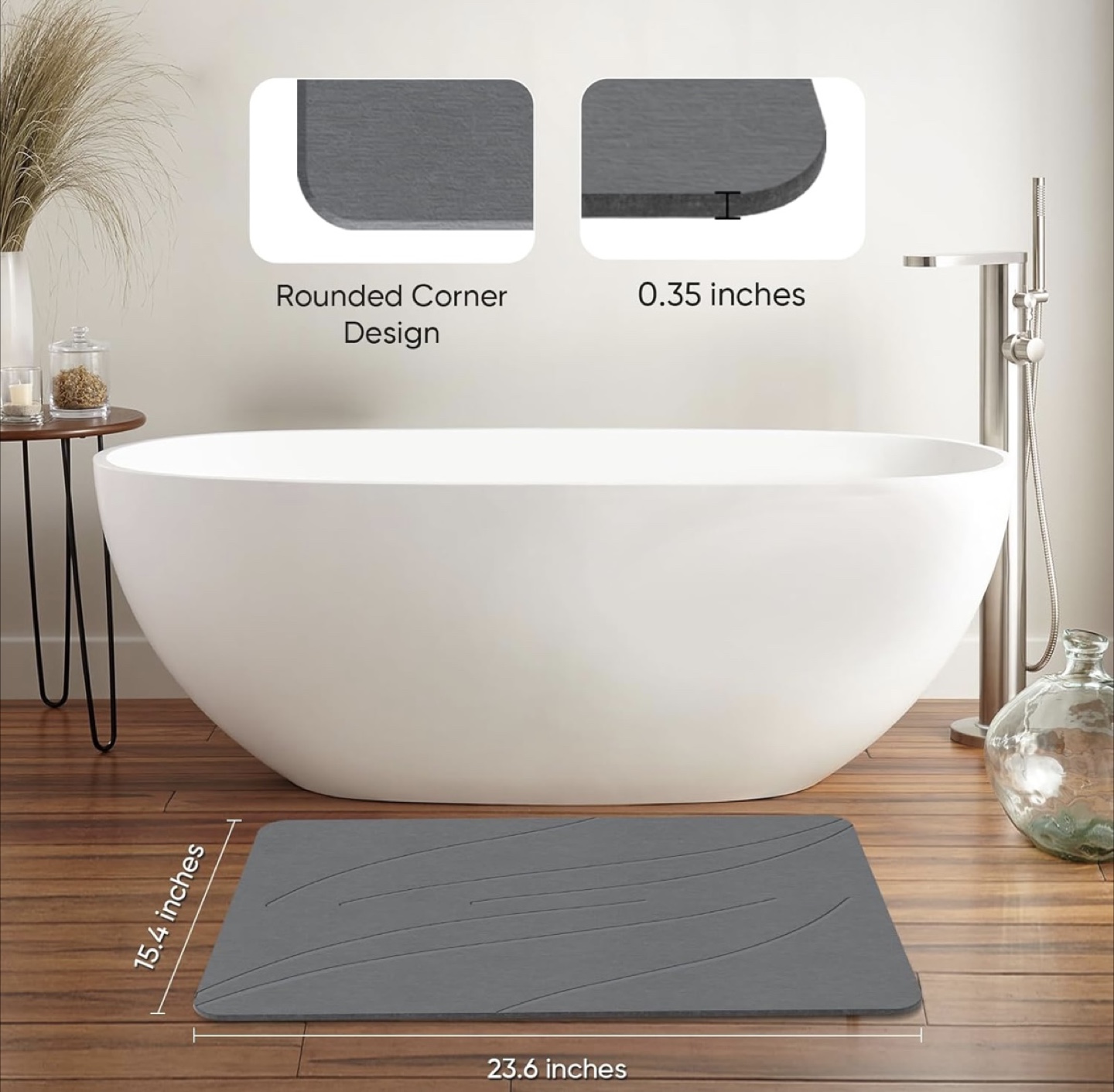 Jiloma Stone Bath Mat - New in Box! - photo 3