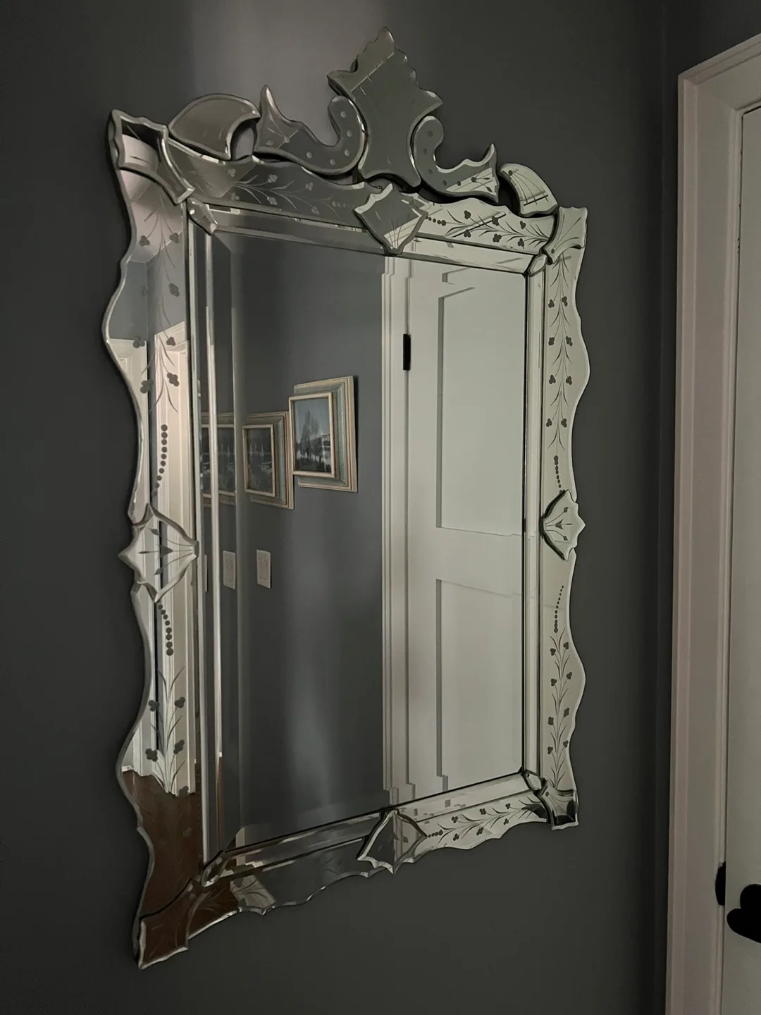 Venetian Style Etched Mirror thumbnail