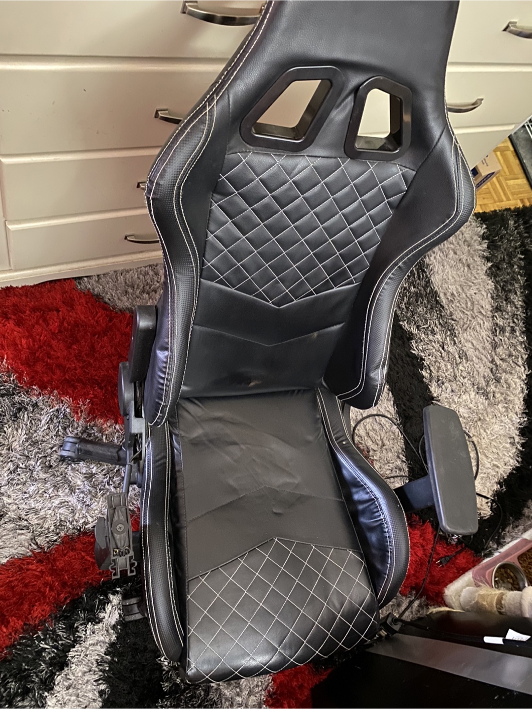 Black Gaming Chair with Footrest - photo 4