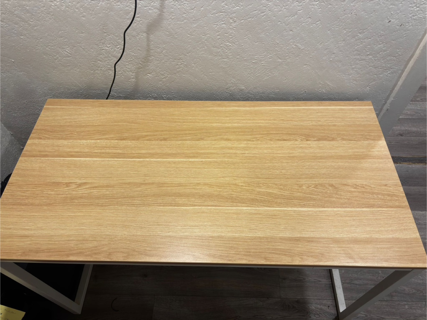 Wood Top Desk with White Frame - photo 2