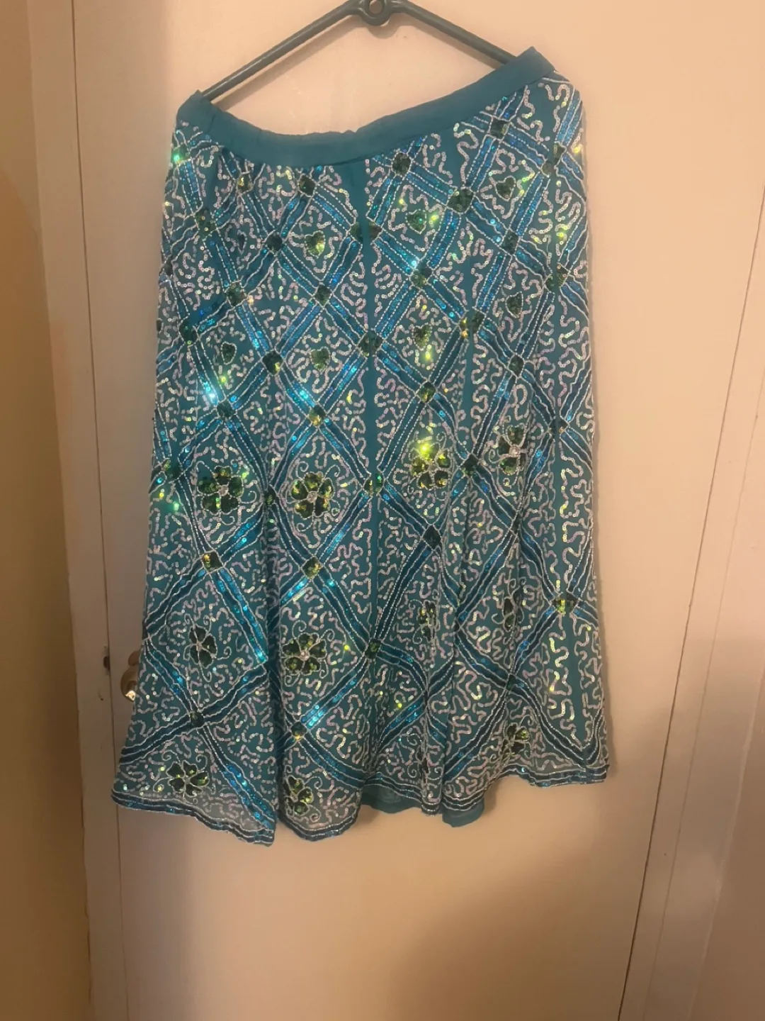 Teal Sequin Skirt and Top Set image indicator(2)