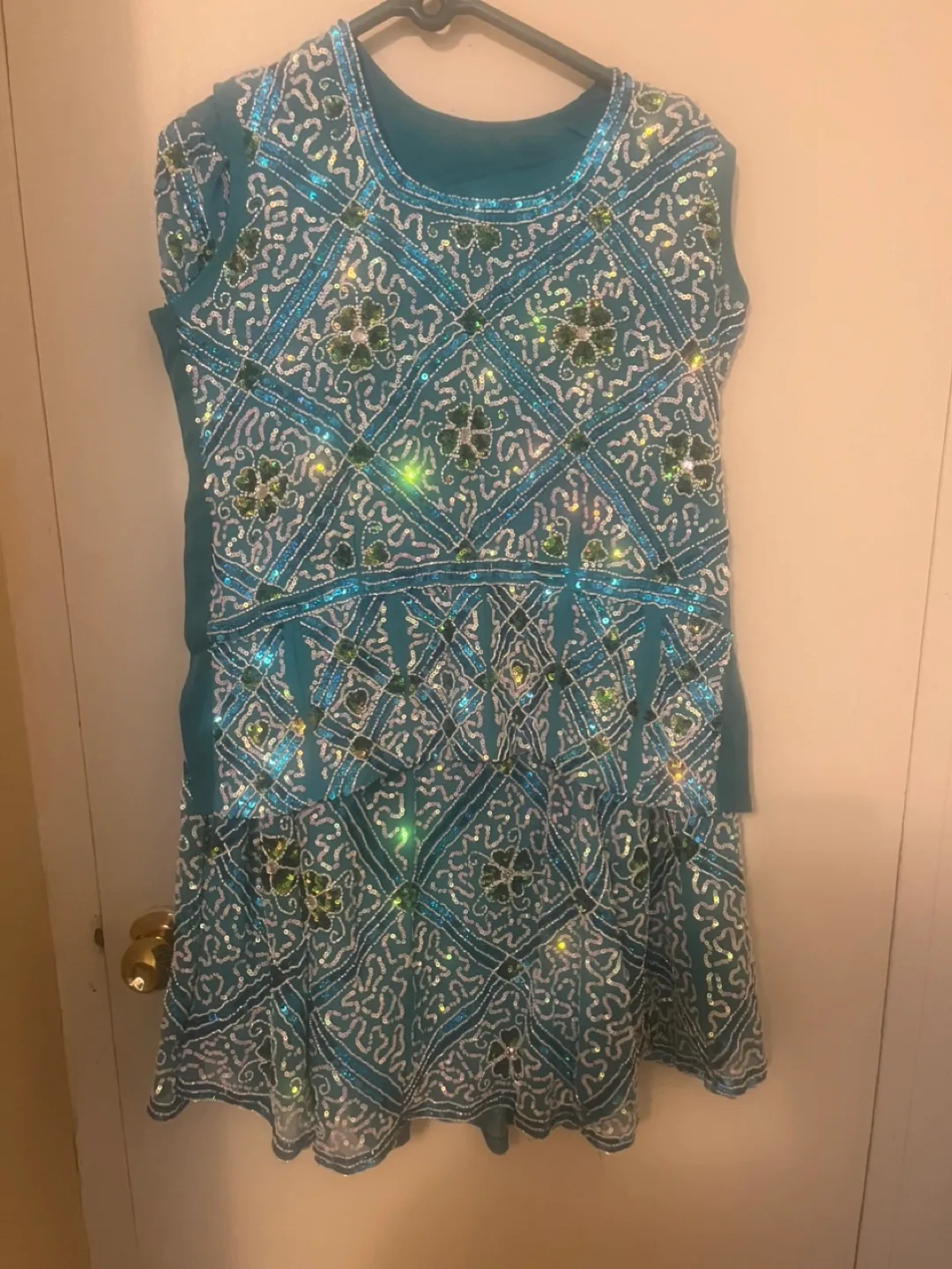 Teal Sequin Skirt and Top Set thumbnail