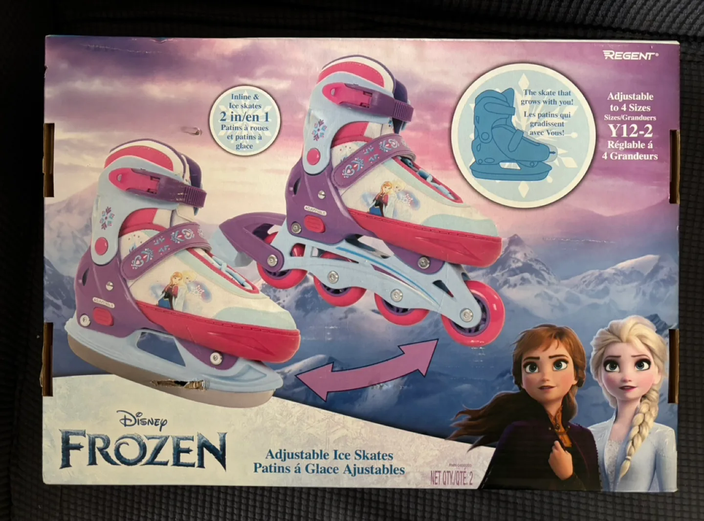 Disney Frozen Adjustable Ice Skates - Size Y12-2 thumbnail