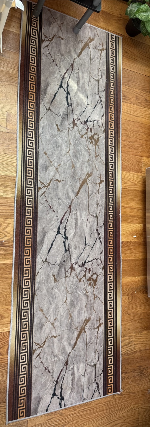 Marble Pattern Runner Rug