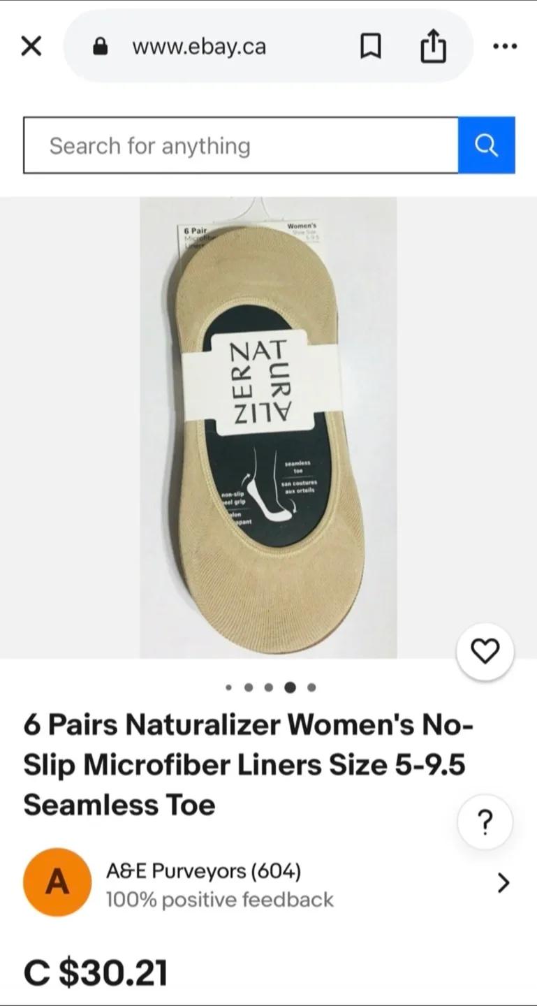 Naturalizer No Show Liner Socks image indicator(5)