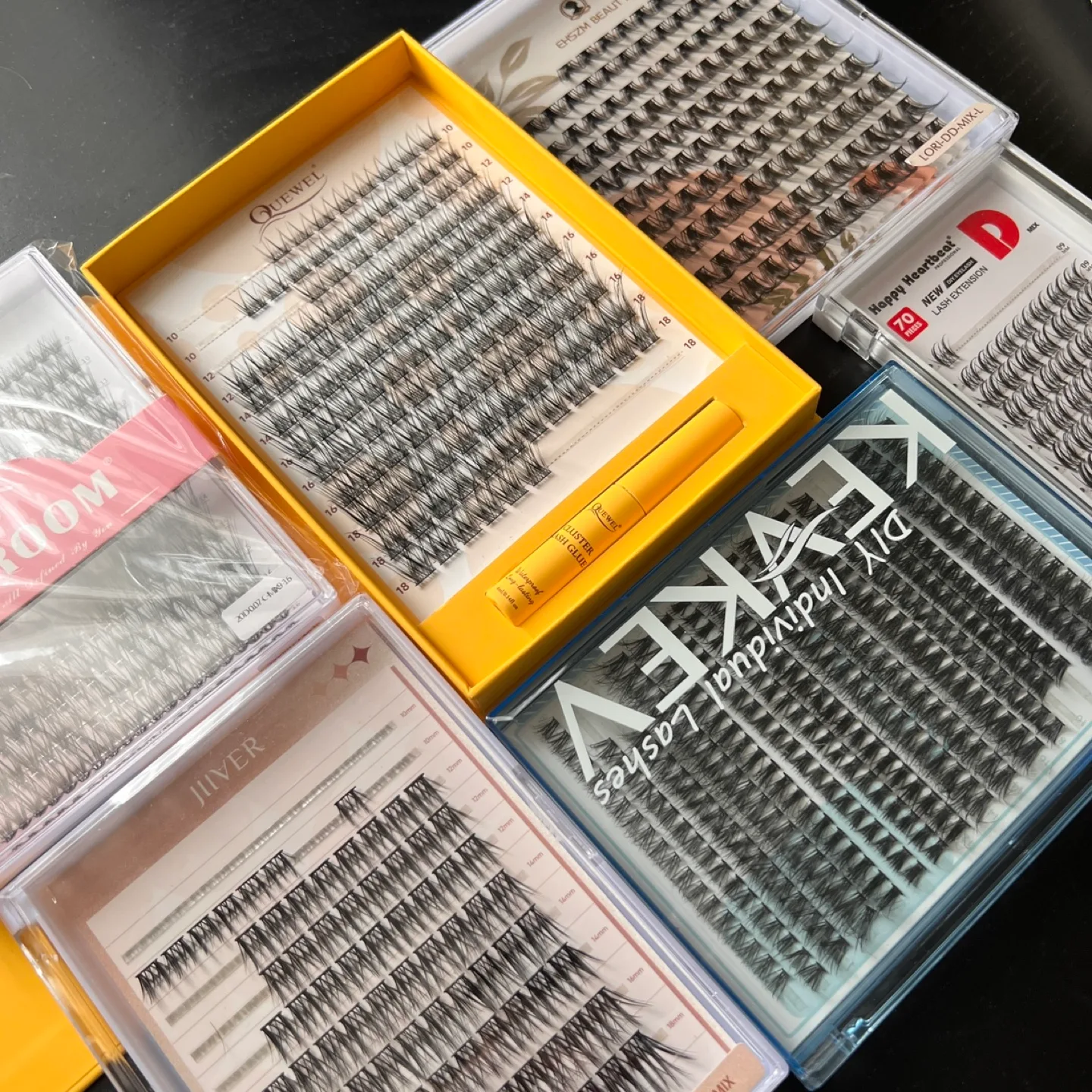 Various cluster lashes with glue image indicator(2)