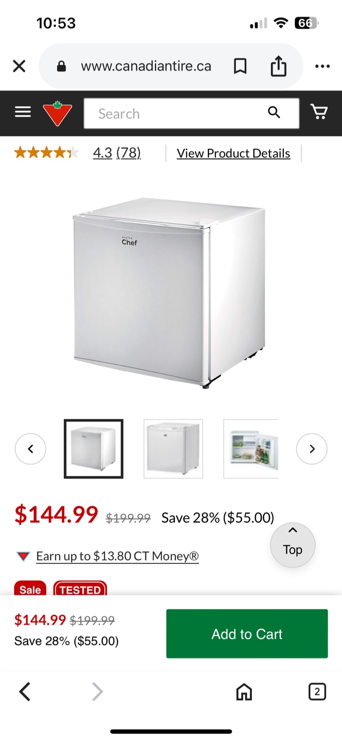 Master Chef Compact Fridge - White - photo 2
