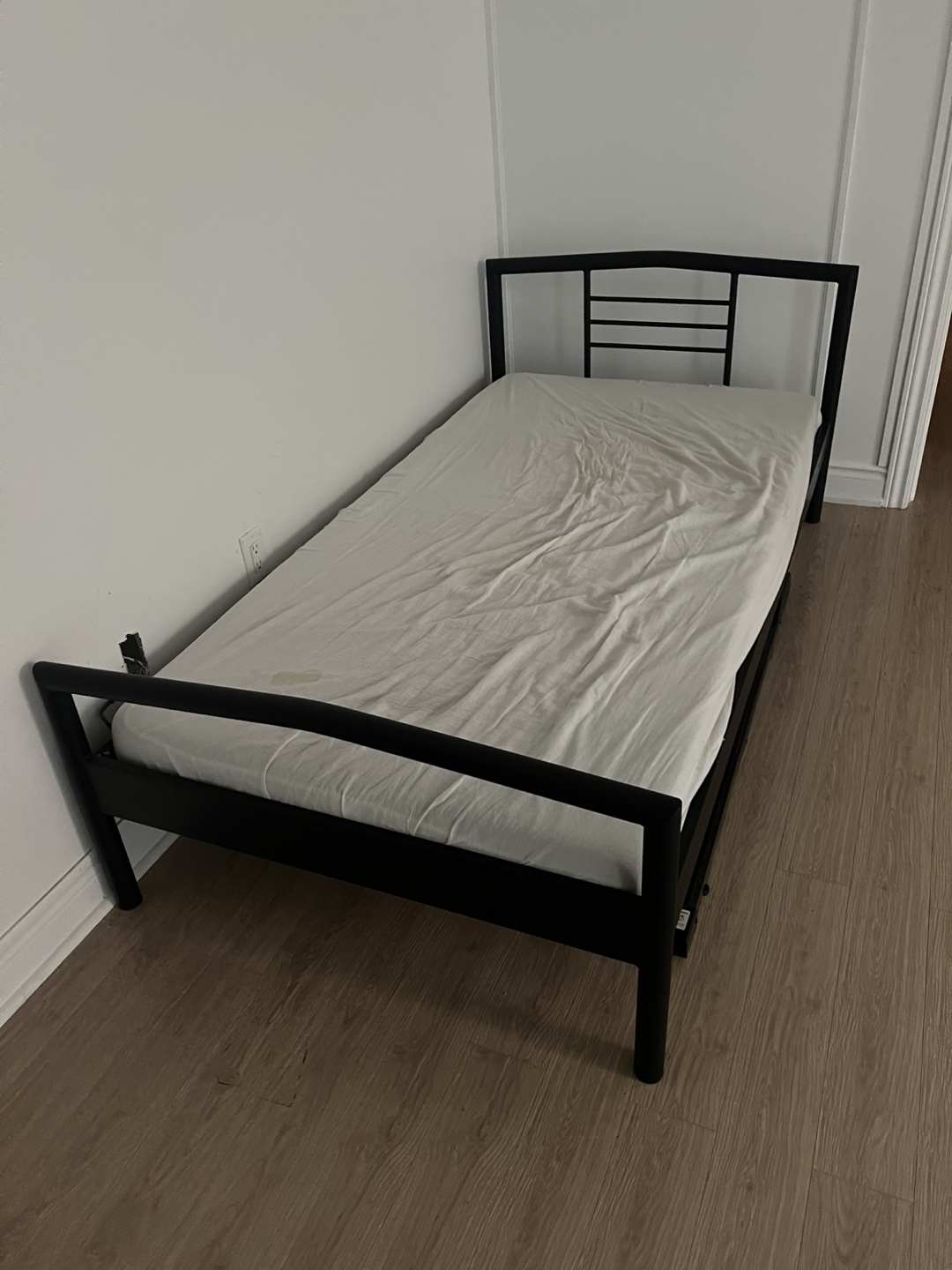 Black Metal Single Bed Frame