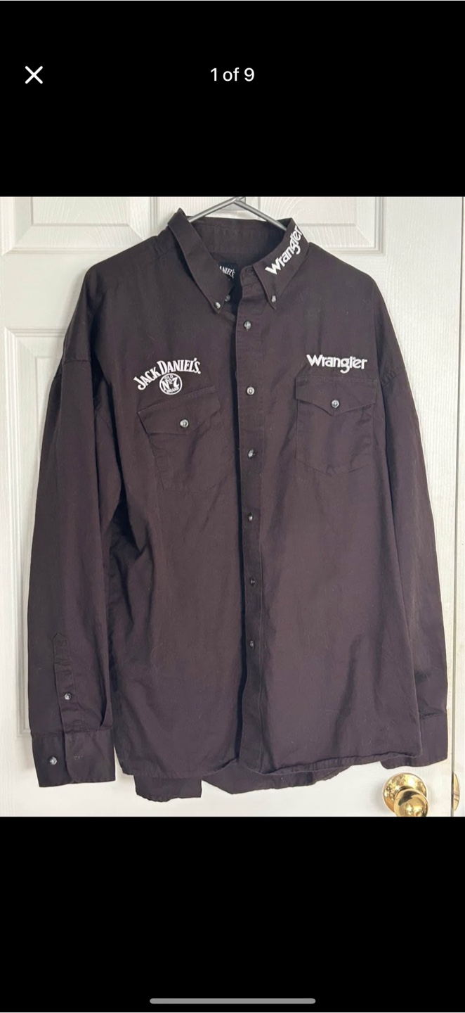 Wrangler X Jack Daniel’s Long Sleeve Western Shirt-Size XXL