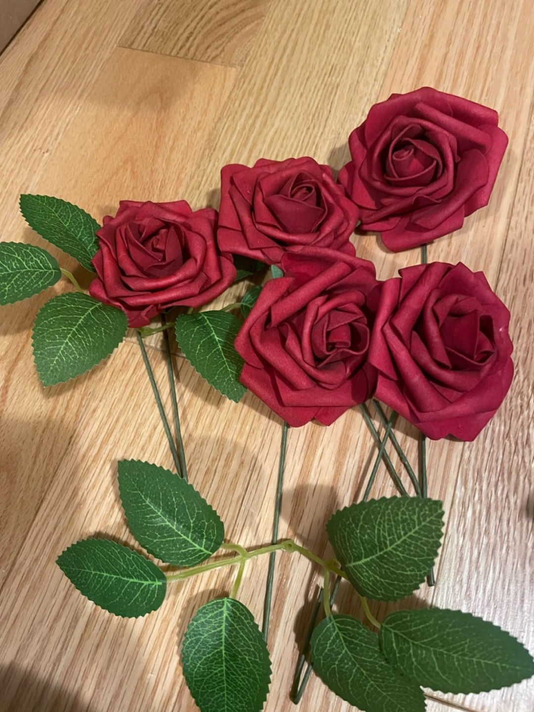 Fluffy Artificial Red Roses
