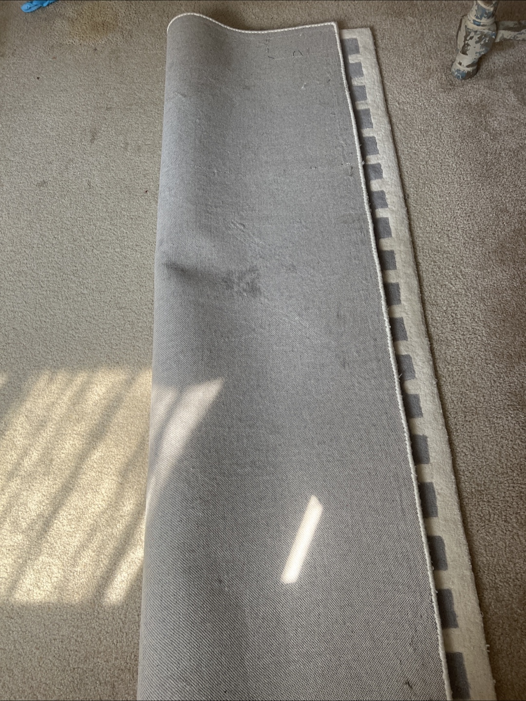 Gray Area Rug with Geometric Pattern