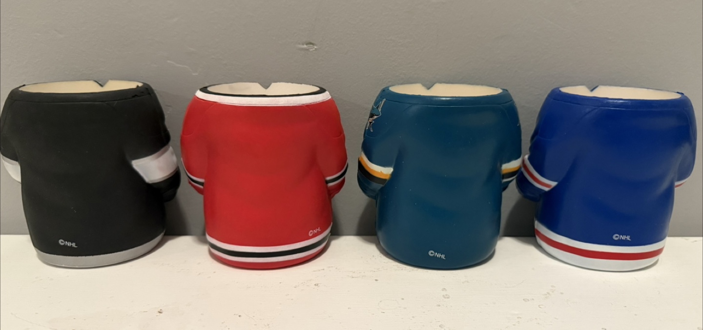 4 Official NHL Beer Can Bottle Foam Jersey Koozies - photo 4