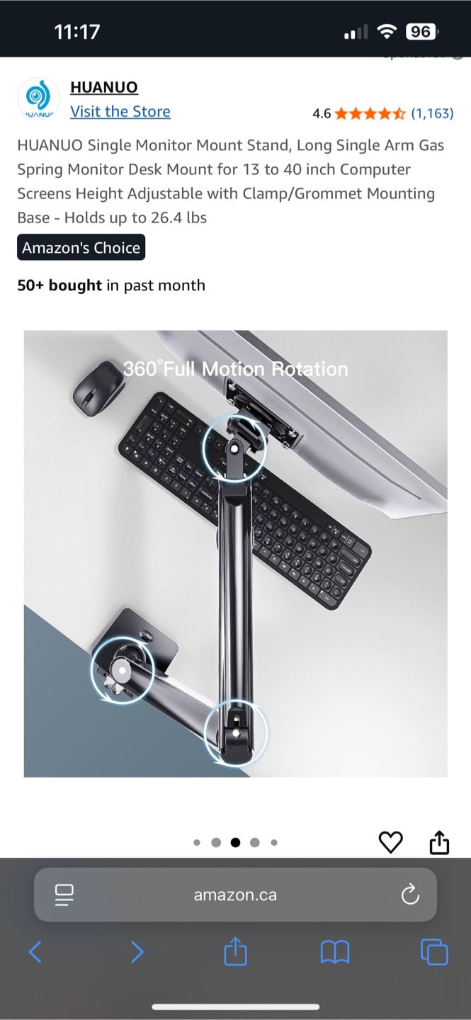HUANUO Monitor desk mount - photo 5