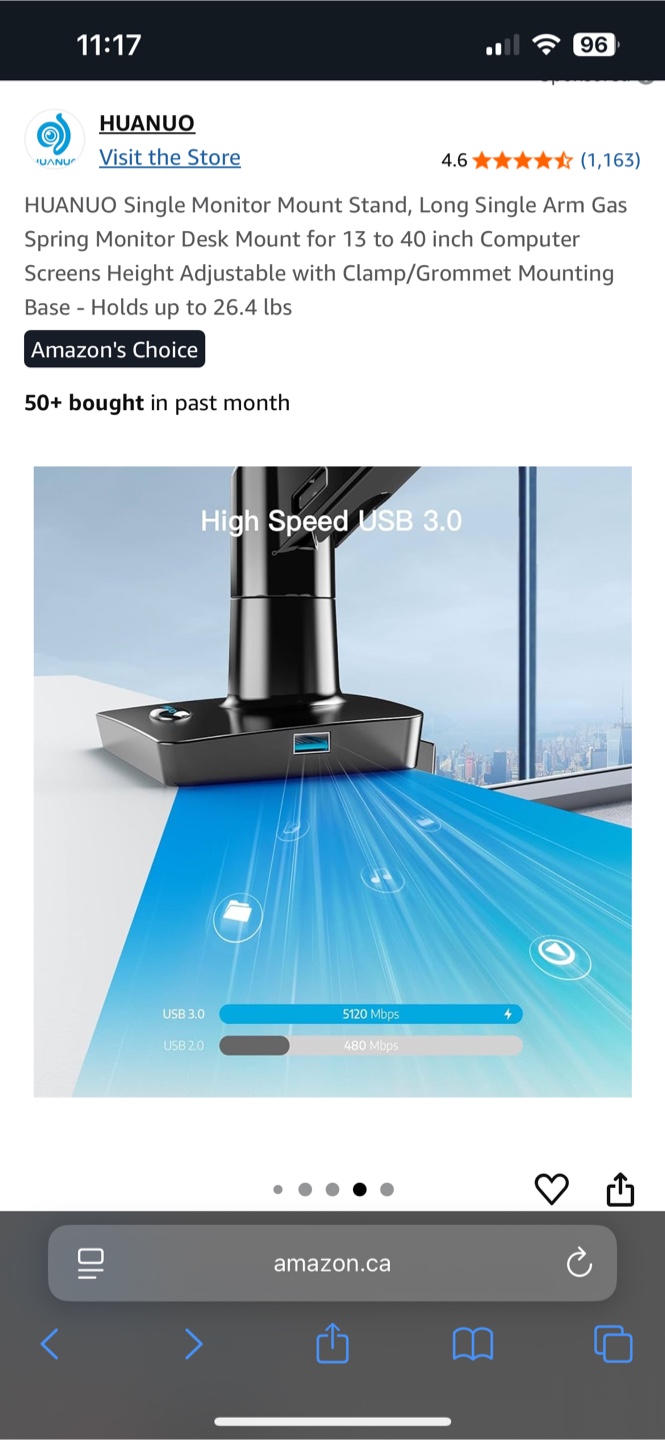 HUANUO Monitor desk mount - photo 4