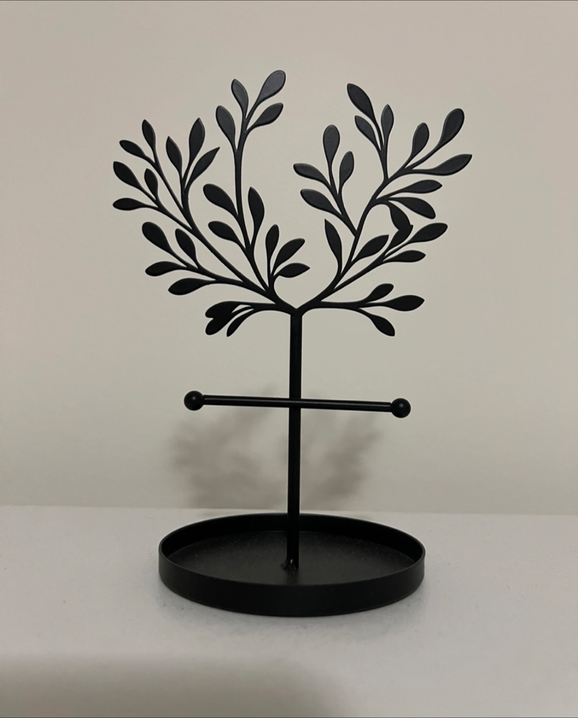 Black Metal Jewellery Tree Stand