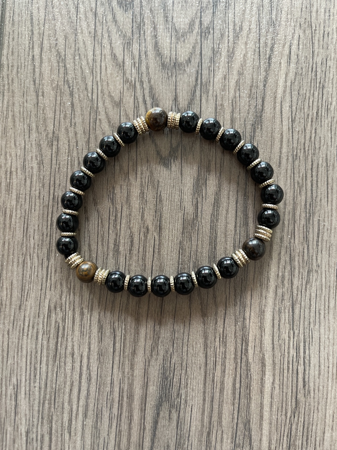 Beaded Bracelet - Black Onyx & Tiger's Eye