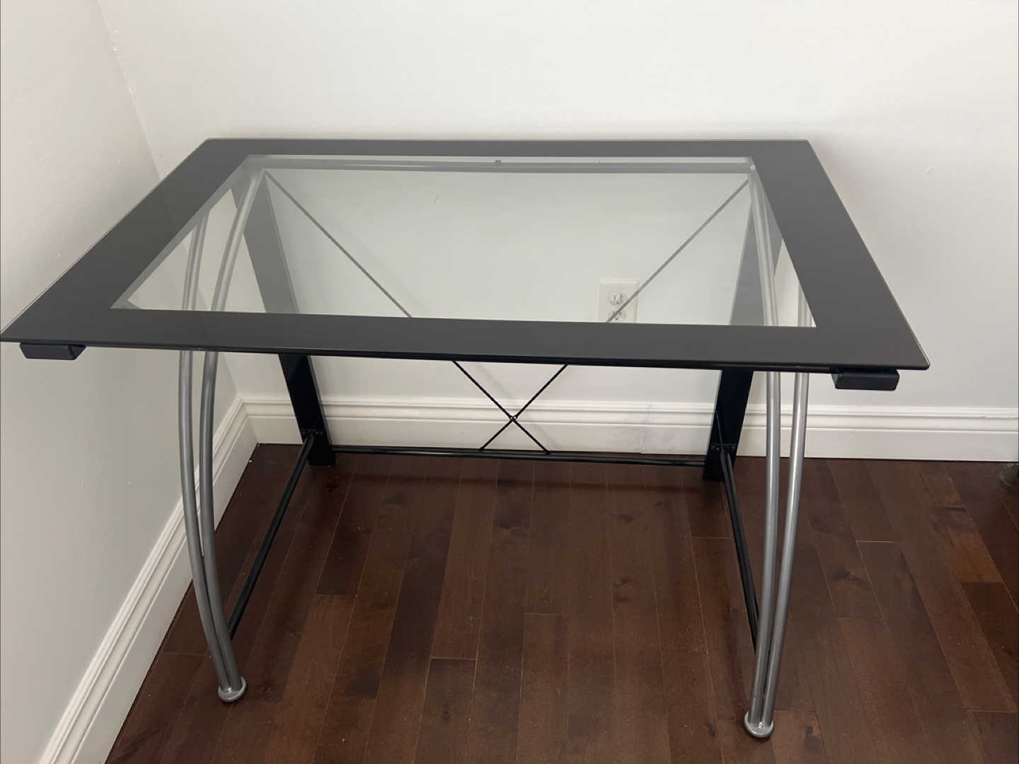 Black Glass Top Desk