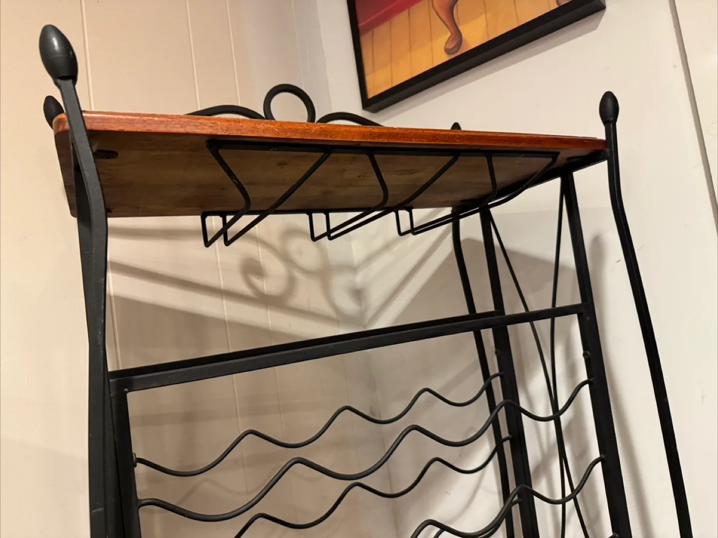 🥕 29 bottle Wine Rack with Wood Top / Bar Cart image indicator(2)