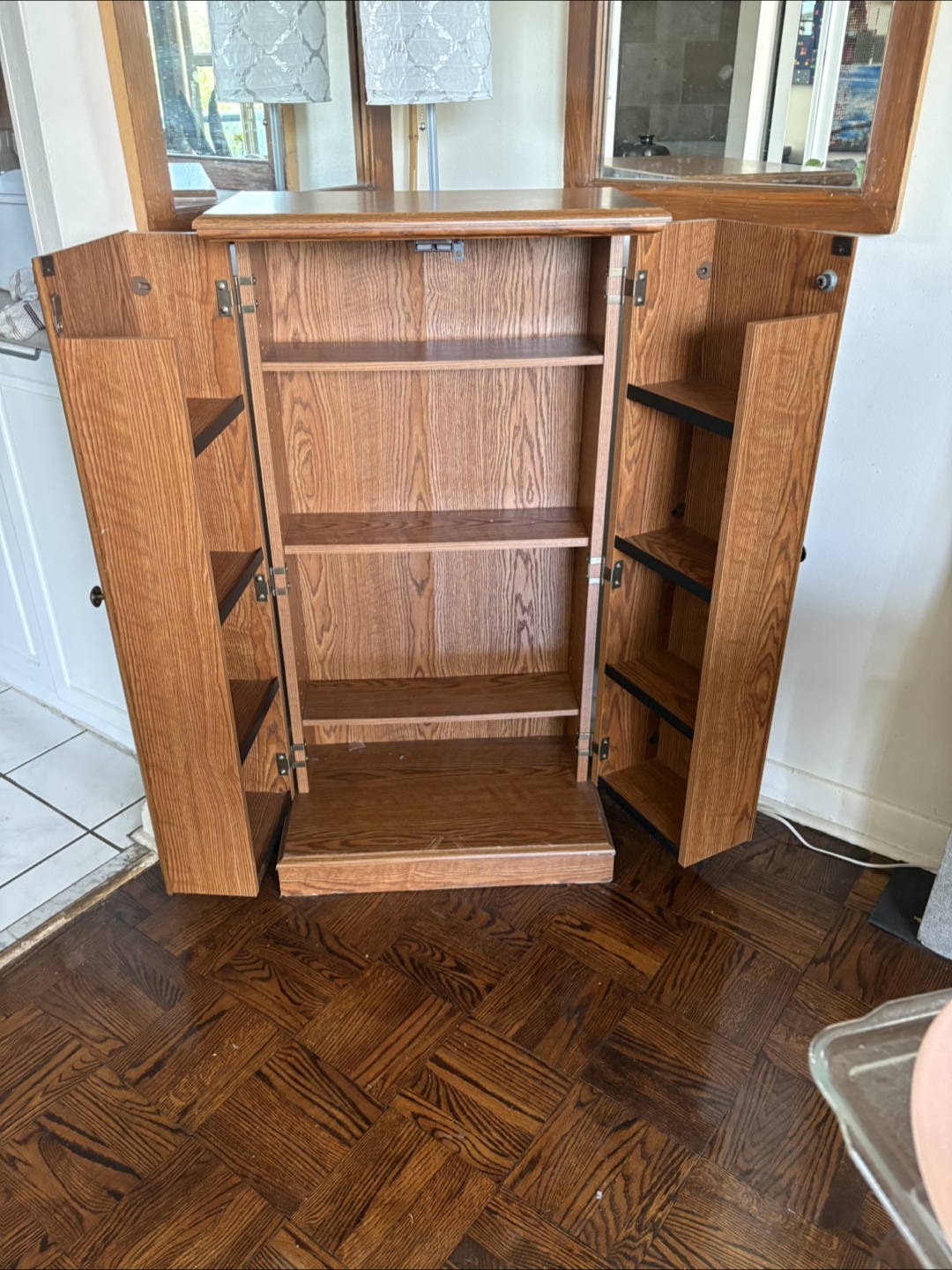 Oak Wood Storage Cabinet - photo 3