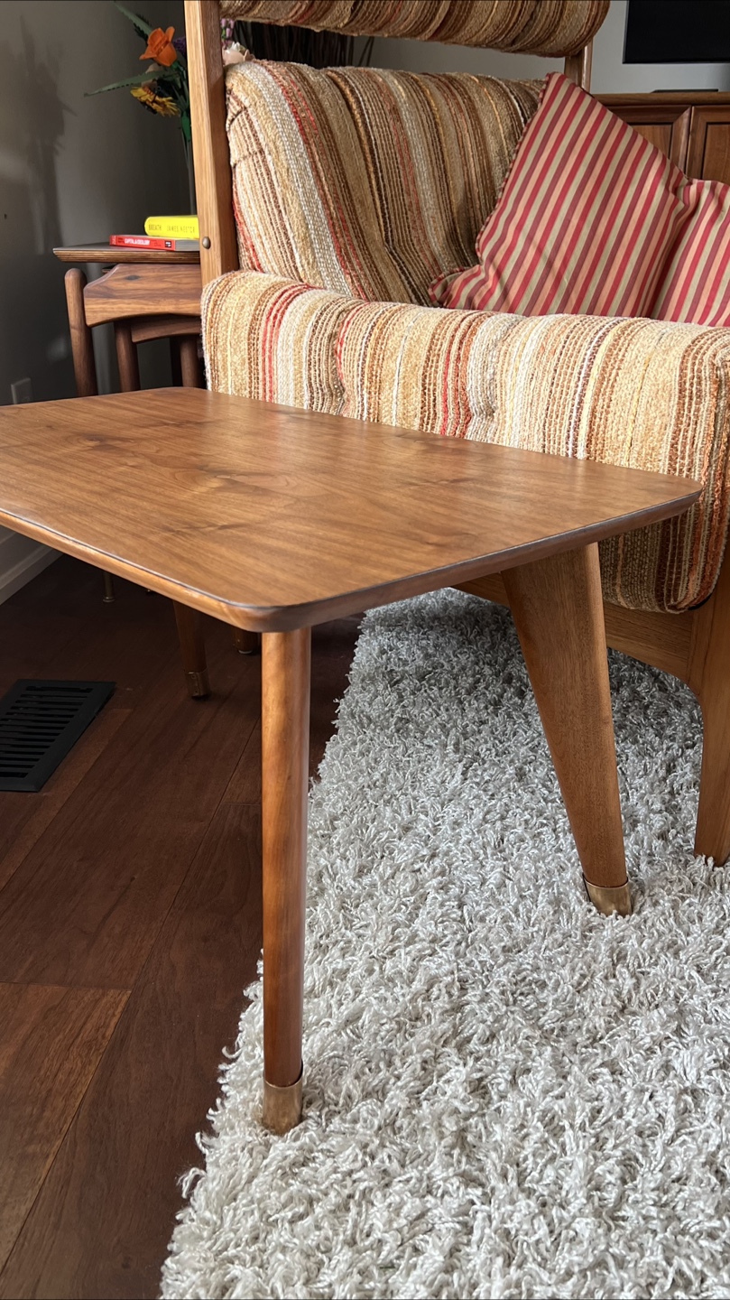 MCM walnut end table