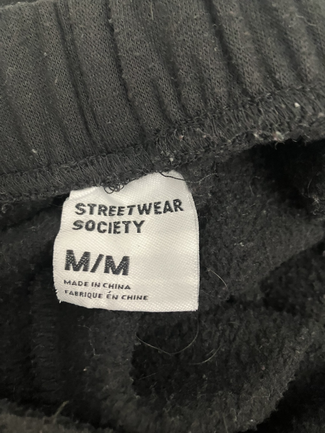 Streetwear Society Black Sweatpants - Size M - photo 3