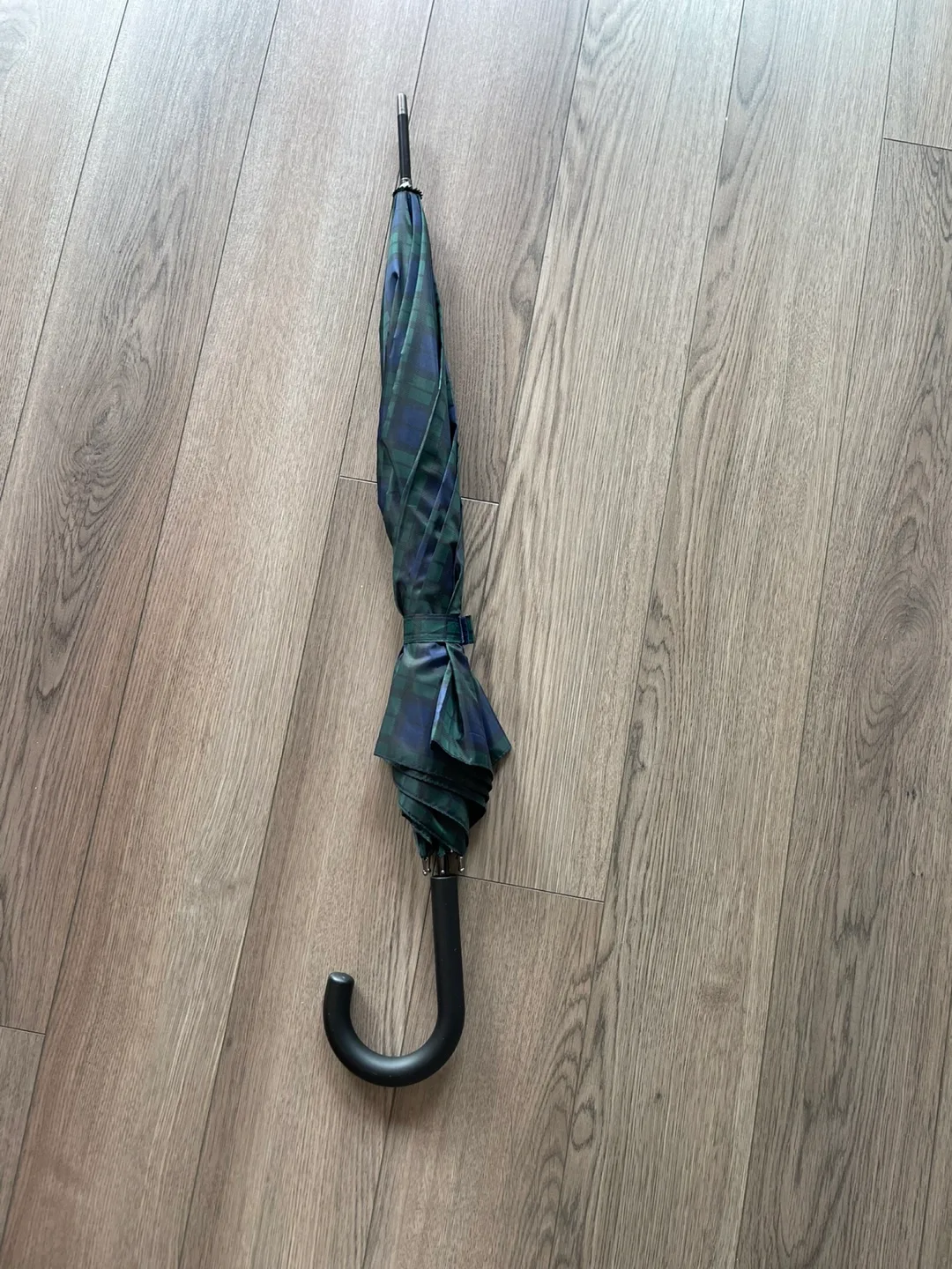 Plaid Umbrella - Green & Blue image indicator(3)