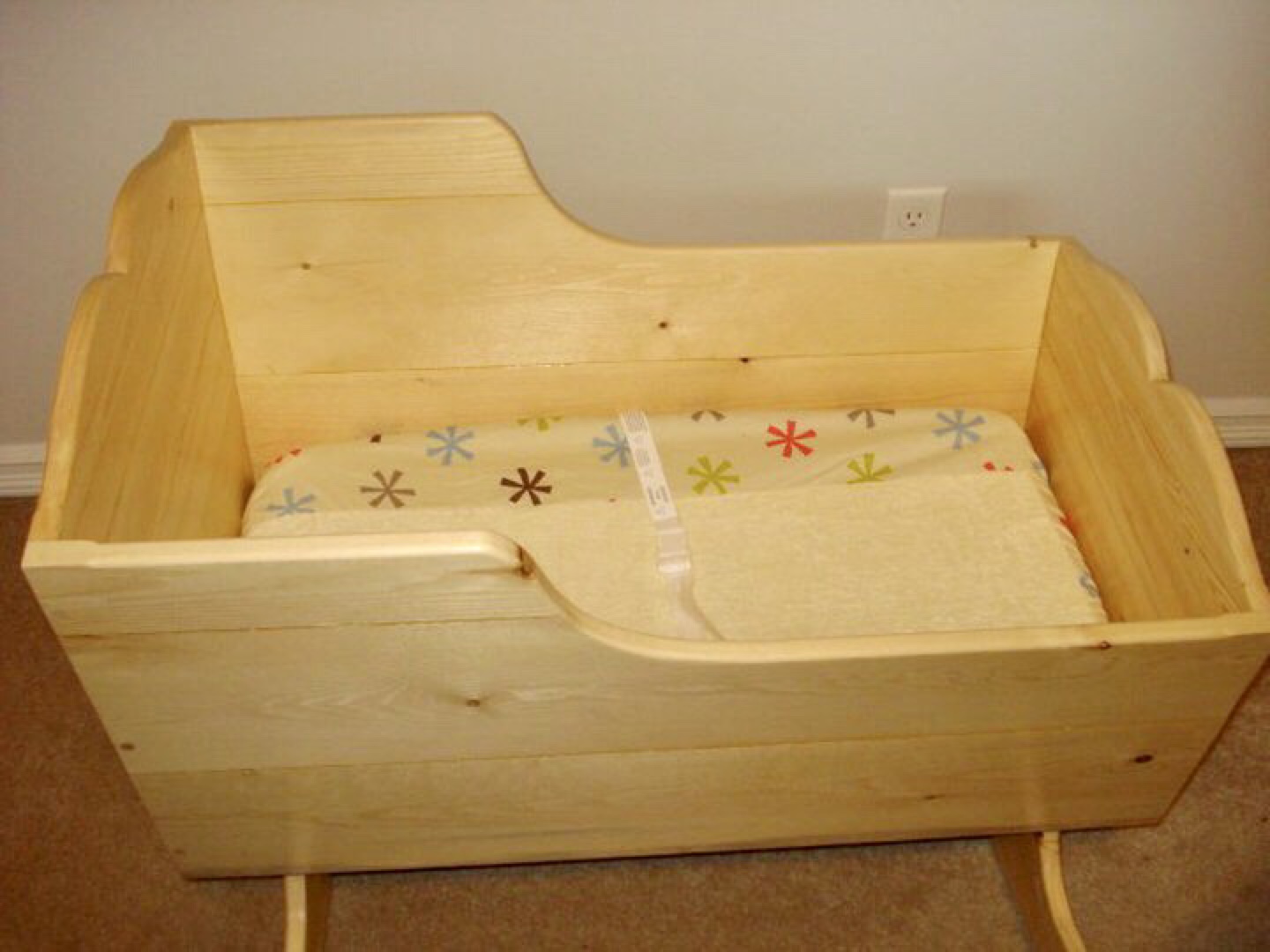 Wooden Baby Cradle