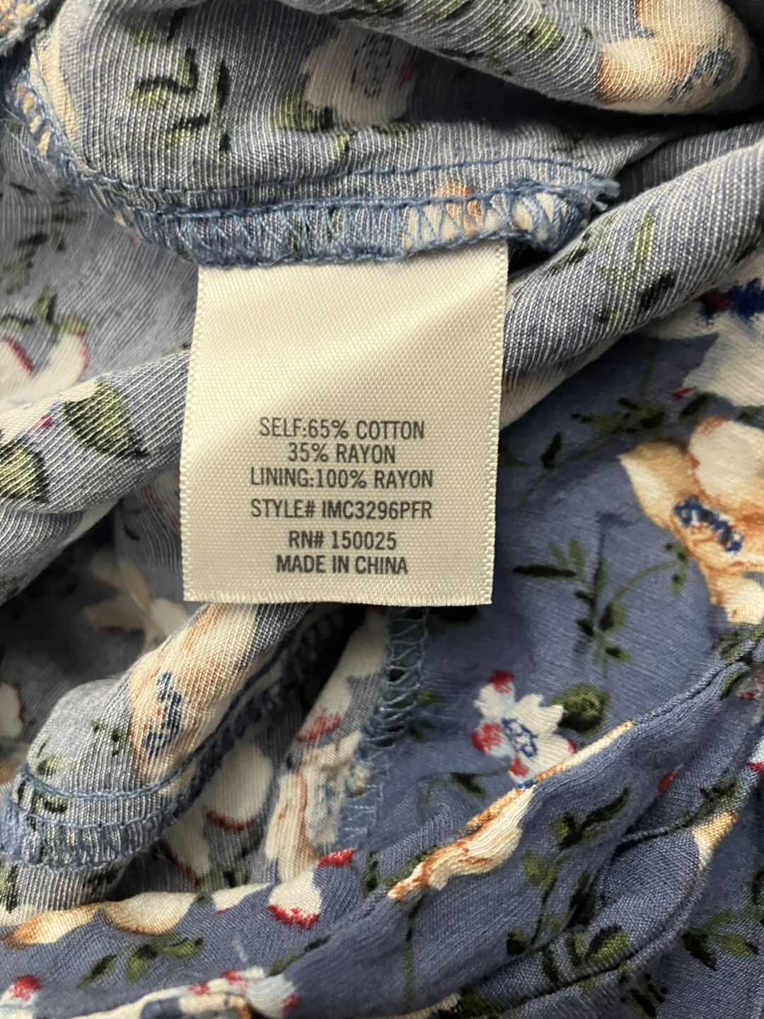 Blue Floral Pants - Size Medium - photo 4