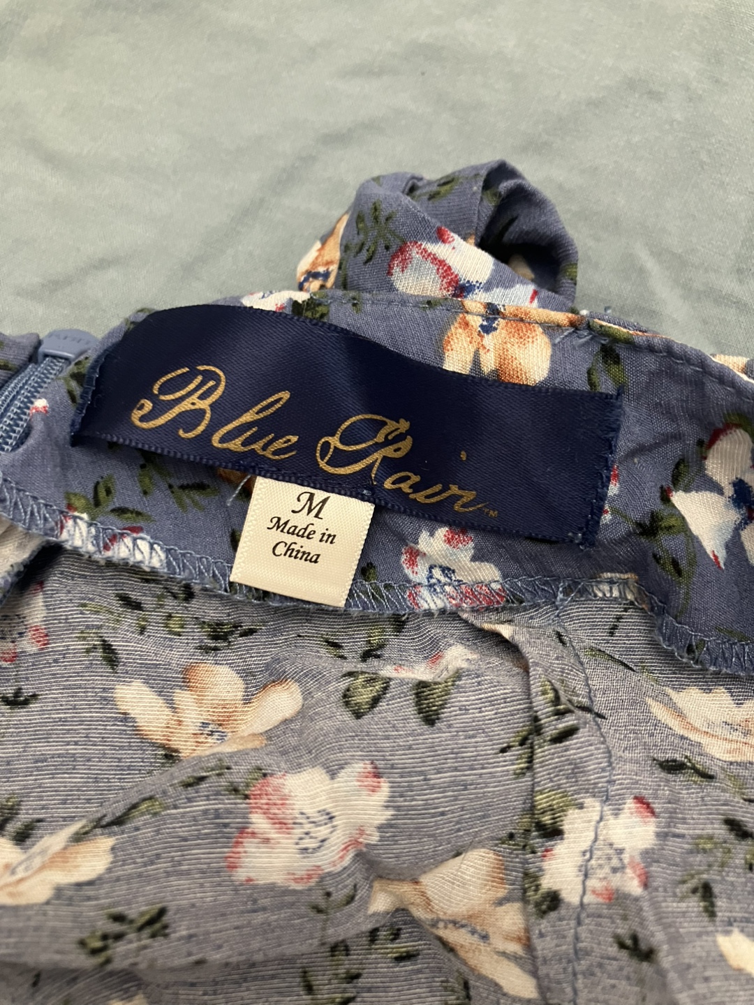 Blue Floral Pants - Size Medium - photo 3