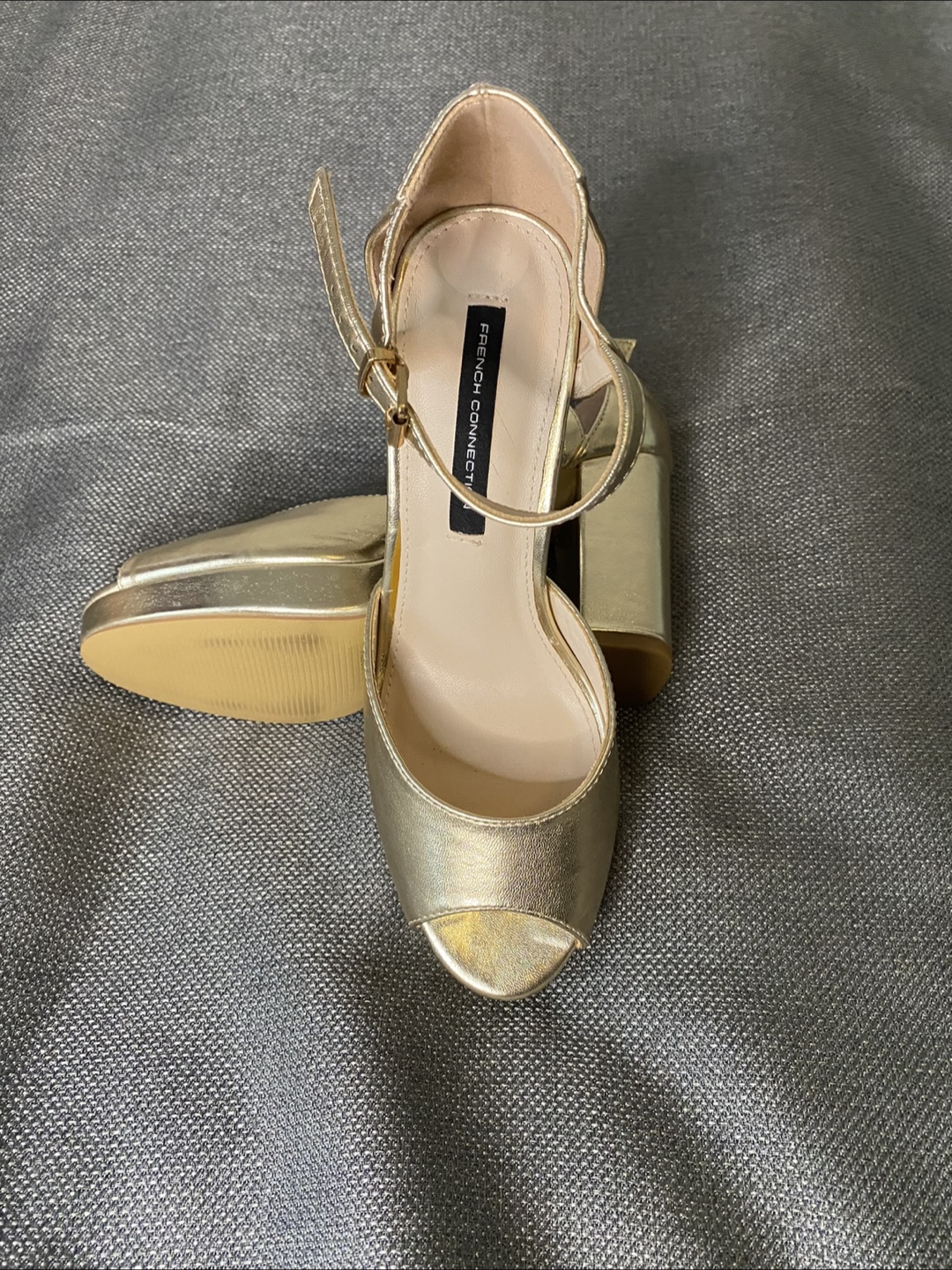 French Connection Gold Heels - Size 6.5 - photo 2